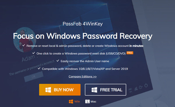 היכרות עם Passfab4winkey